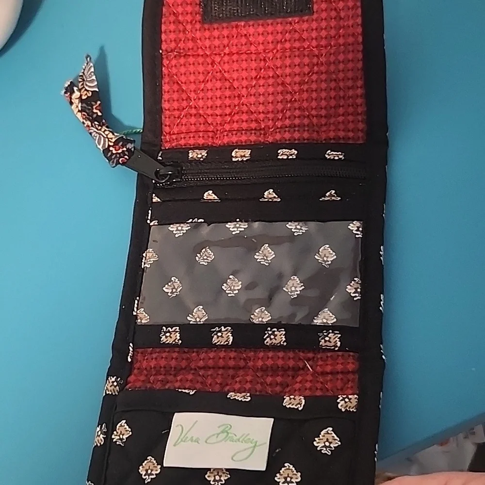 Vera Bradley Classic Black Brand New Drawstring Backpack &  Wallet 14" H 11" W - Picture 6 of 10